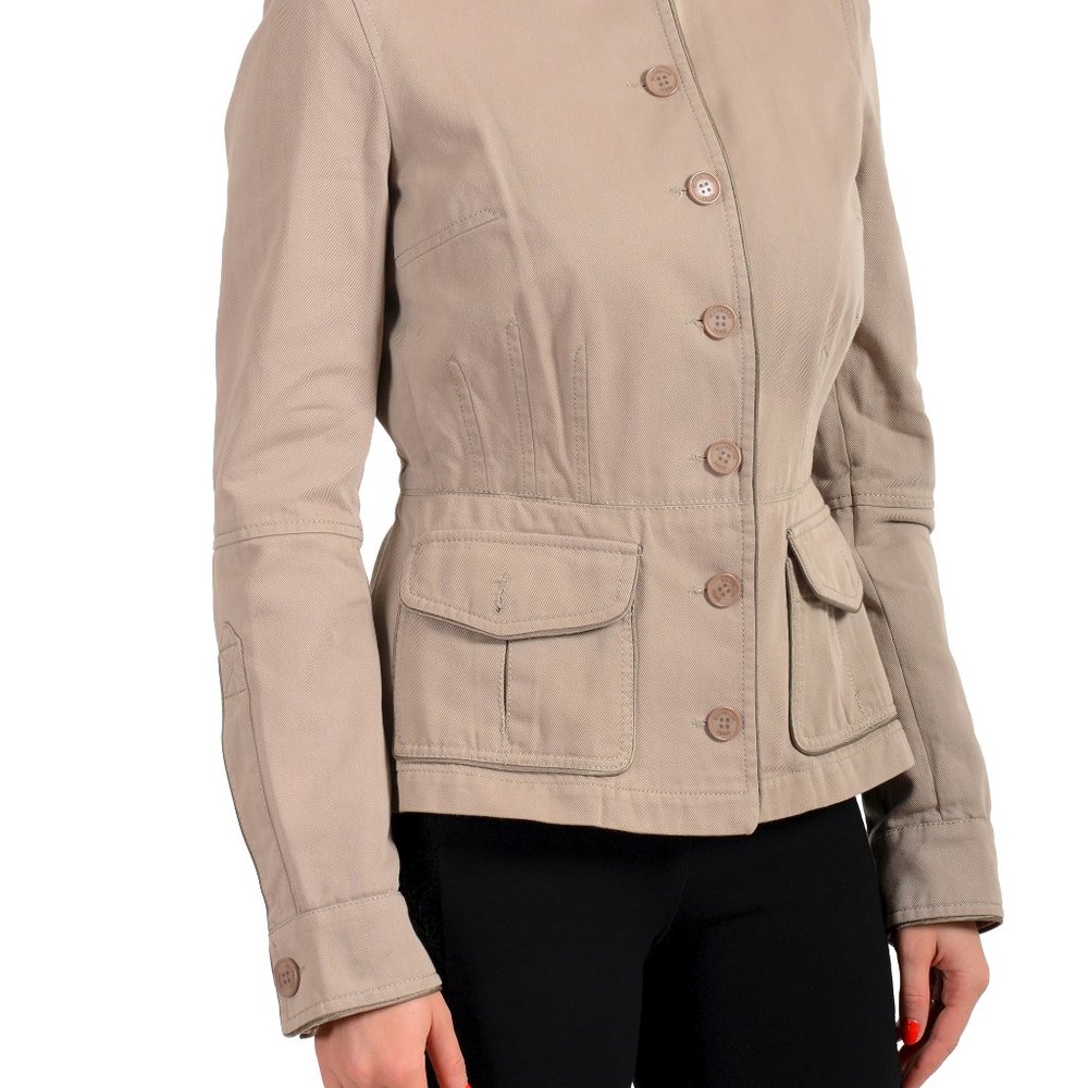 Gianfranco Ferre Beige Button Down Jacket Coat - image 2